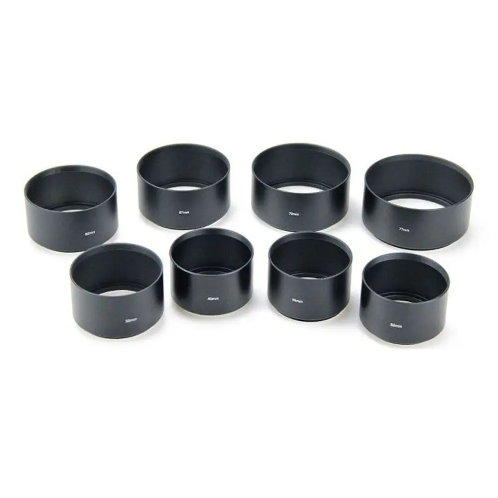 Camera Lens Hood Metal LENS HOOD 40.5/43/46/49/52/55/58/62/67/72mm For Canon For Nikon Camera Accessories Universal Sunshade