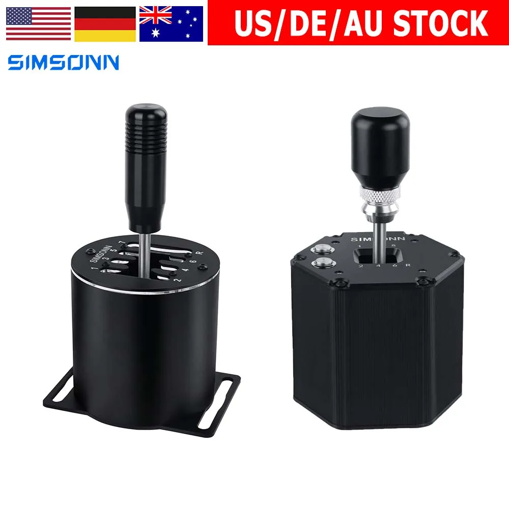 SIMSONN Sim Racing Gear Shifter 7+R / 6+R H Gear pour simulateurs de conduite, boîte de vitesses manuelle USB pour PC Logitech G25 G27 G29 G920 1