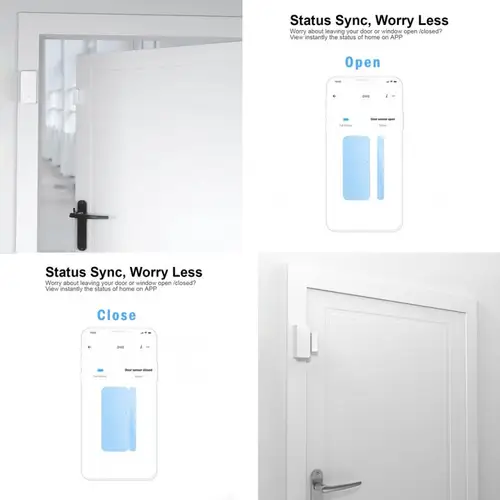 SONOFF DW2 스마트 와이파이 자기 도어 윈도우 센서 알람 스마트 홈 자동화 보안 EWelink app와 함께 작동 Alexa Google Home 2