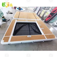 Stock  Australia 13Ft/4m EVA Non-slip Inflatable Floating Ocean Sea Swimming Pool Island Dock Platform With Net For Yacht Boat 1
