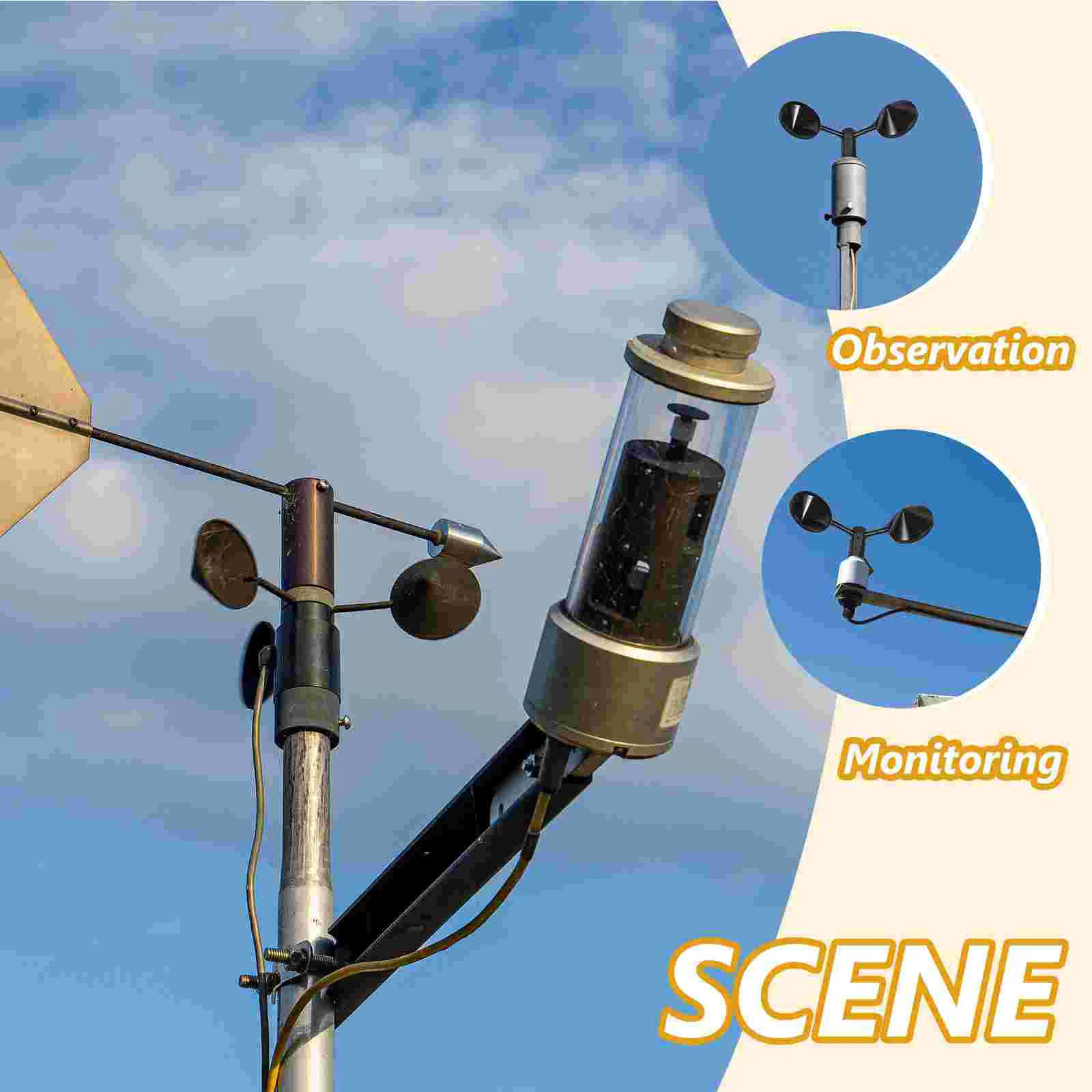 Wind Speed Anemometer Anemometer Housing Anemometers Accessories Wind Sensors Equipment Measurement Device Handheld with Direction Abs