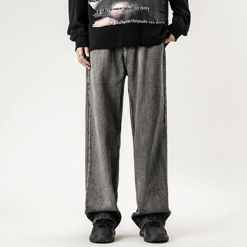 

Джинсы American High Street мужские осенние свободные прямые потертые серые брюки-карго из потертого материала джинсы мужские джинсы мешковатые джинсы