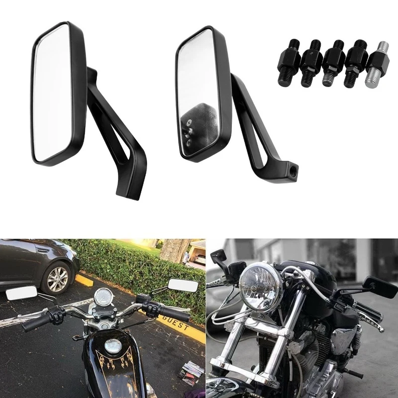 

Motorcycle Rear View Side Mirrors Universal 8/10Mm For Honda Yamaha Kawasaki Street Sports Bike Chopper Cruiser