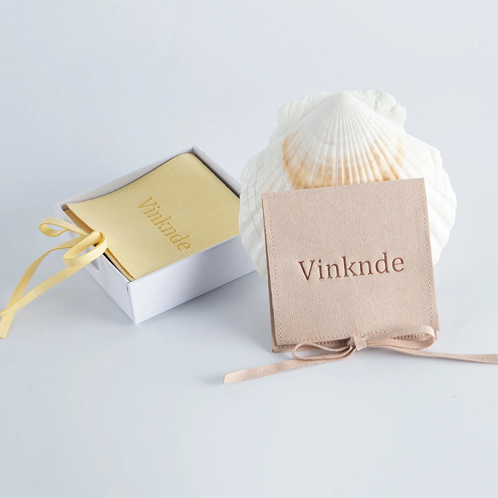 50pcs Microfiber Jewelry Packaging Gift Bags Custom Logo Velvet Wedding Favors Candy Goodie Bag Small Size Rings Organizer Pouch