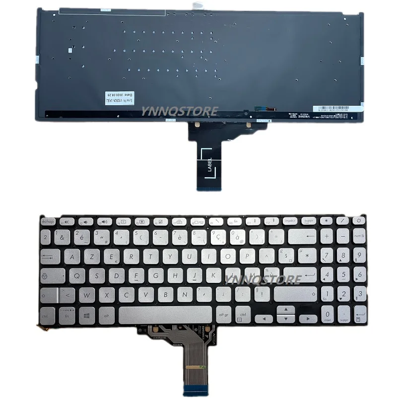 

Новая Французская клавиатура для ноутбука Asus Vivobook X509 X515 X509B X509D X509F X509J X509M X509U с серебристой подсветкой