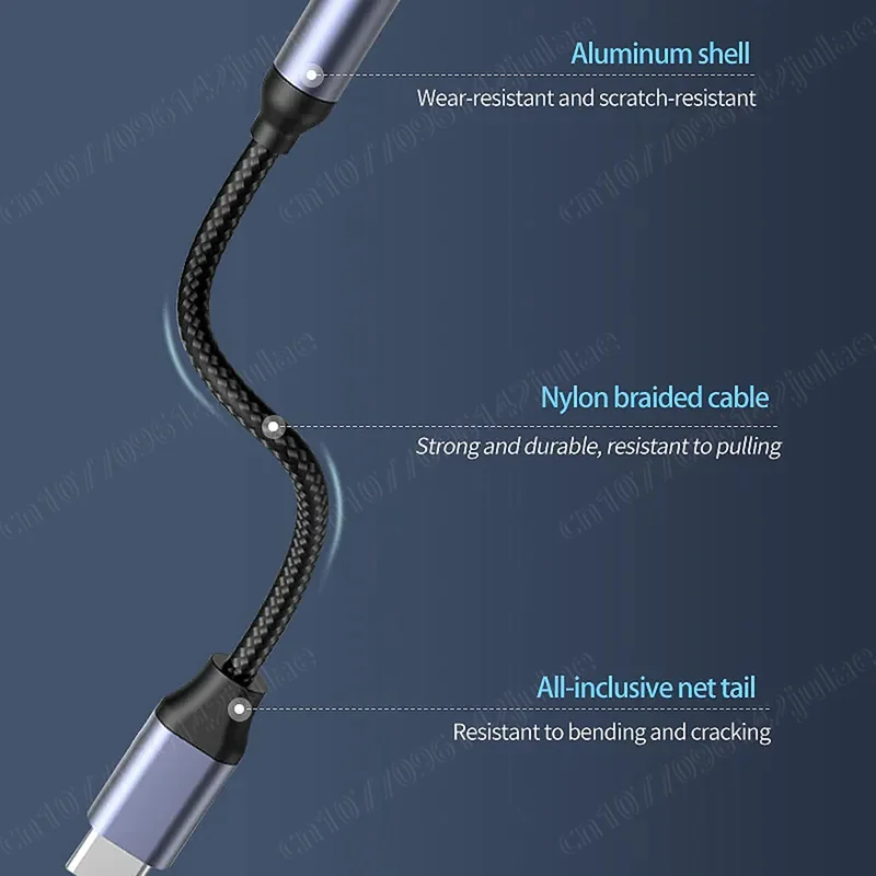 HiFi USB Type C To 3.5 Jack Earphone Adapter USB-C 3 5mm