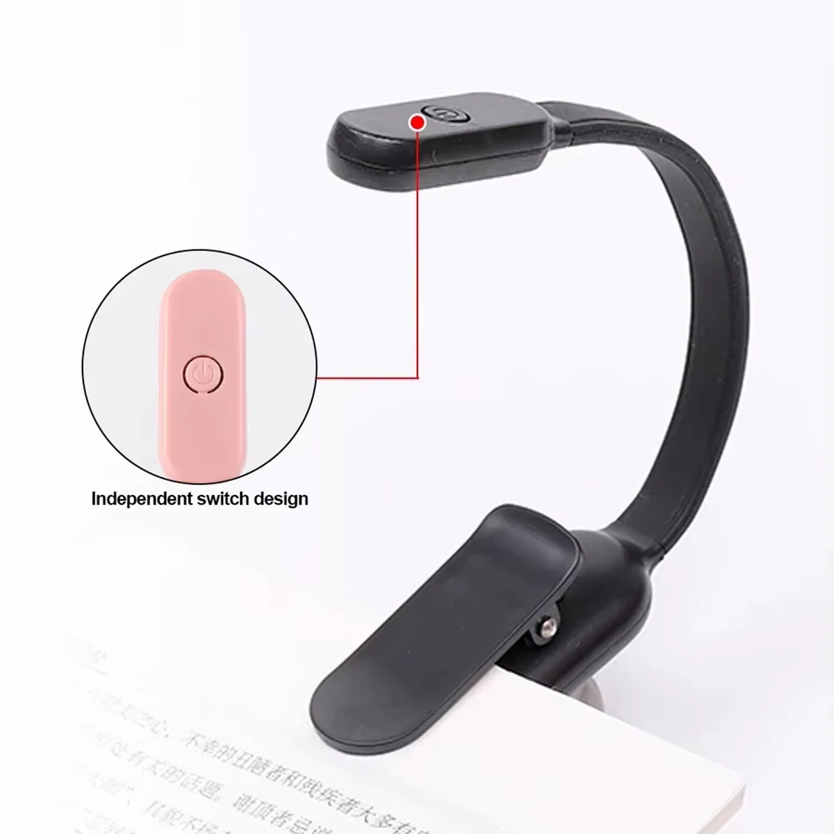 Usb Rechargeable Mini Led Book Light Stepless Brightness Clip-on Night Lights 3-color Temperatures 360-degrees Angle Table Lamps led light night light book light mini night light mini led light