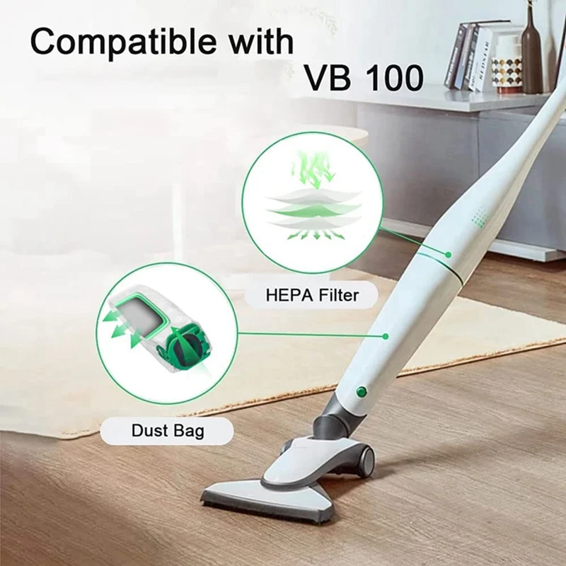 40X Replacement Parts Dust Bag For Vorwerk Kobold VB100 VB 100 FP100 FP 100 Cordless Vacuum Cleaner Accessories