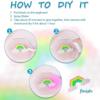 Handmade Magic Water Fuse Beads Creative Beads DIY Art Crafts Toys Magic Water Sticky Beads Sensory Toys Set with Accessories 3