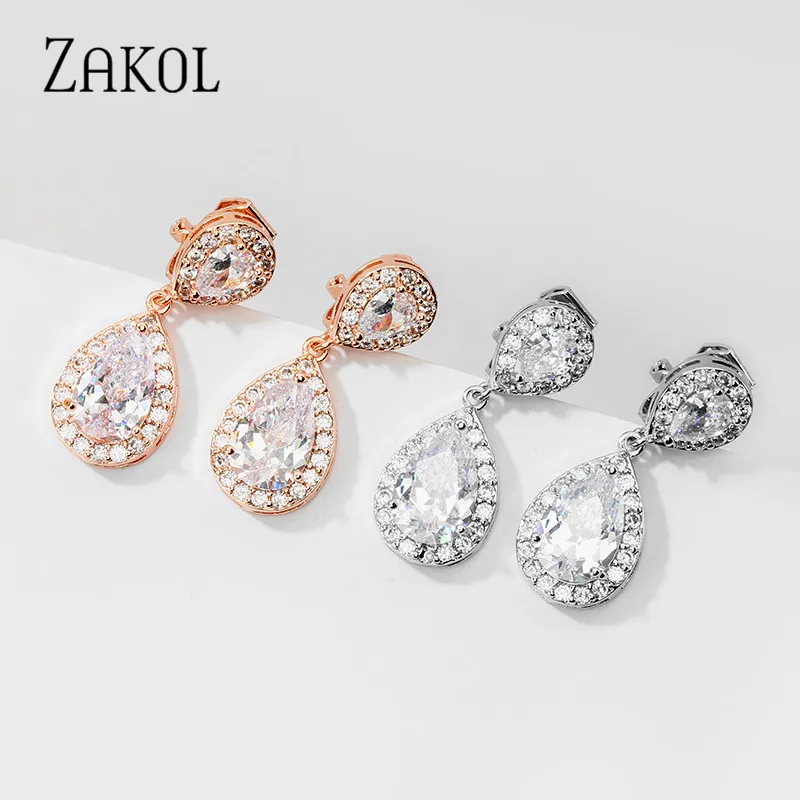 5 Paia Di Orecchini A Clip In Argento Con Zirconi Cubici Per Donne E Ragazze – Set Di Orecchini Non Forati, Stile Classico