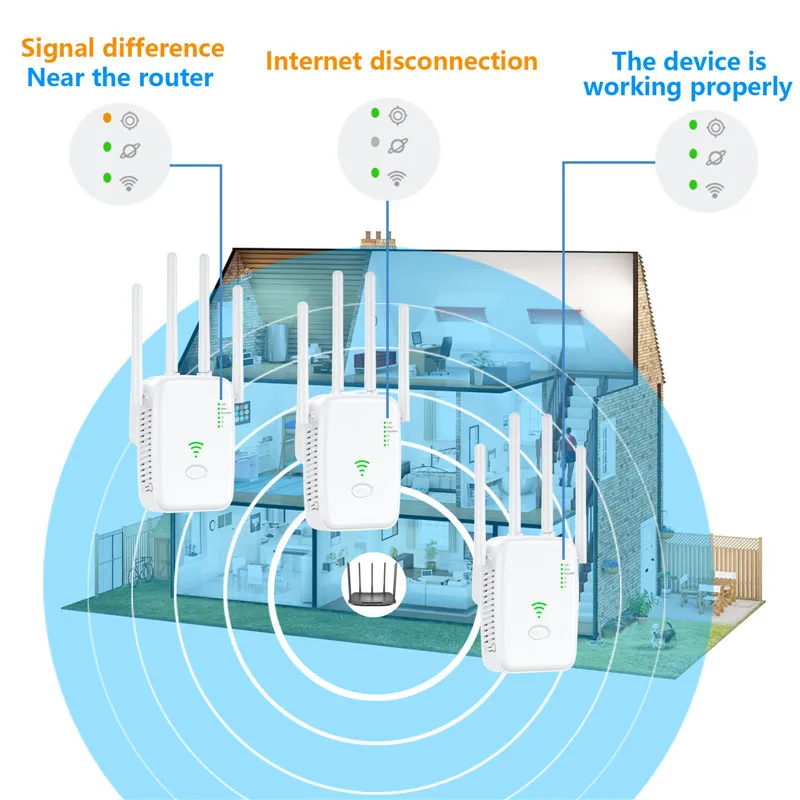 Wi-fi Repetidor 300mbps 2.4g Amplificador de Rede Doméstica Modo ap Extensor Roteador Internet Longo Roteador Wps - Imagem 2