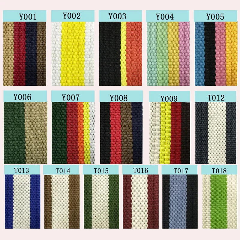 50 Yards 1 1/4 inch Heavy Polyester Cotton Webbing 32mm Rainbow Color 2mm Thickness for Handbag Backpack Strap Sewing Belt DIY