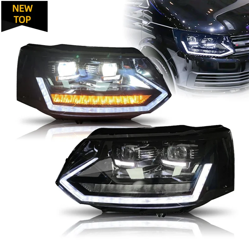 

Auto Accessories Car LED Lights Head Lamps Assembly For VW Volkswagen Caravelle T5 2011-2015 Headlights Dynamic Start-up DRL