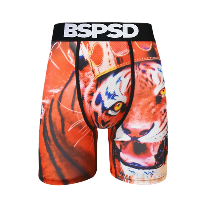Men Sports Boxer Briefs Polyester Quick Dry Active Underwear Male Boxer Shorts Plus Size S-2XL