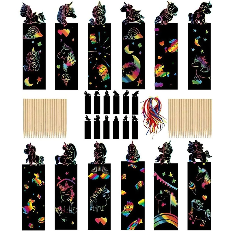 Rainbow Scratch Bookmarks 3