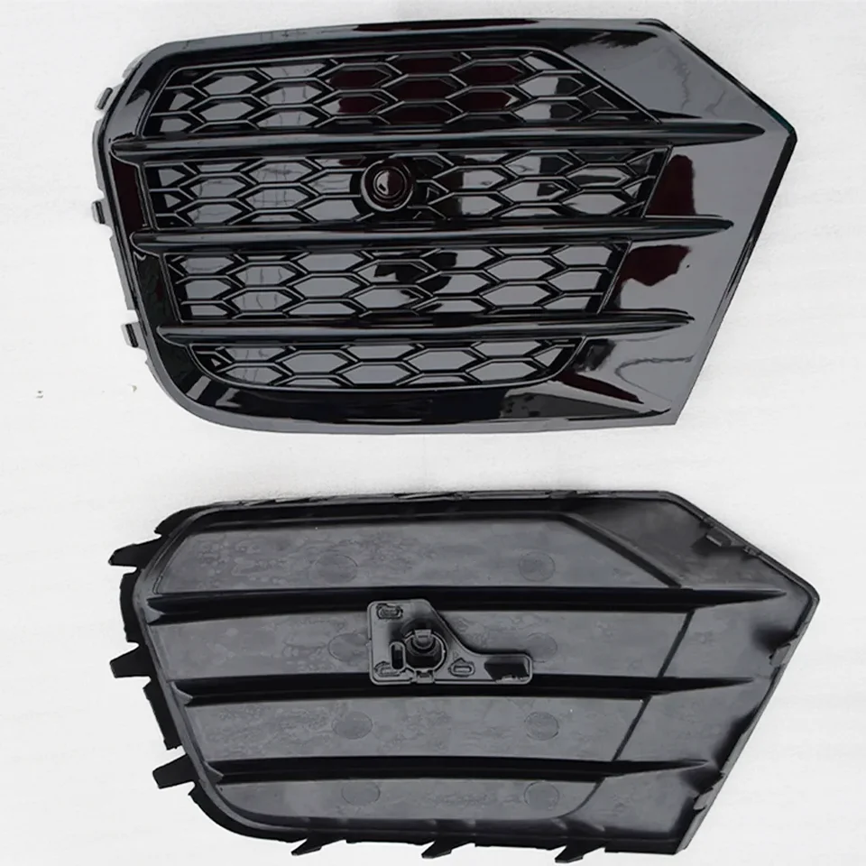 アウディQ3 F3 フォグランプグリル/カバー ABS樹脂製 艶黒 未使用