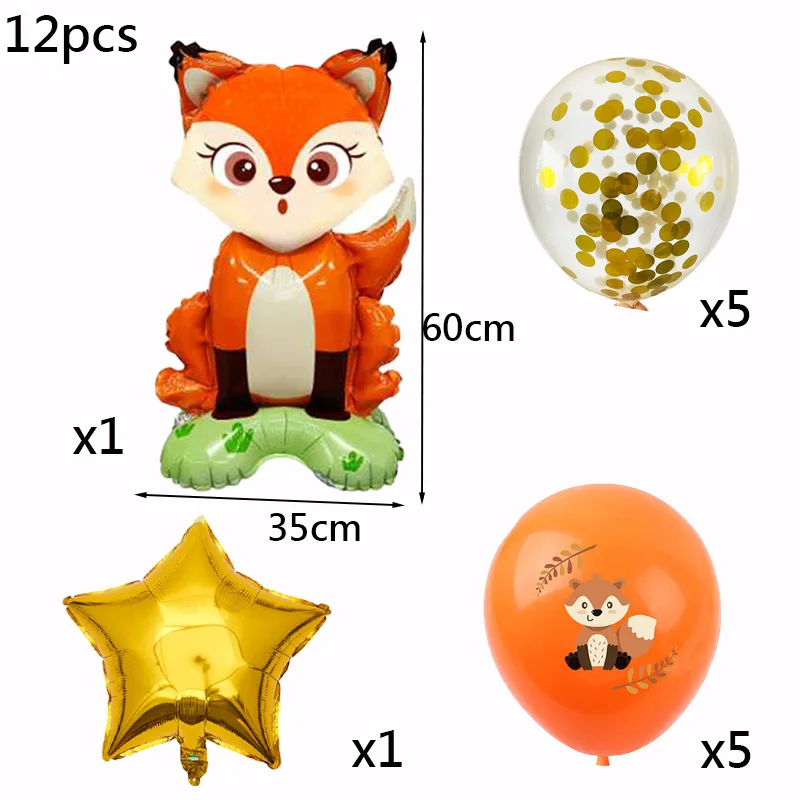 LunarCharm 10 Portachiavi A Forma Di Volpe, Con Animale, Per Bambini, Feste Di Compleanno, Multicolore, L