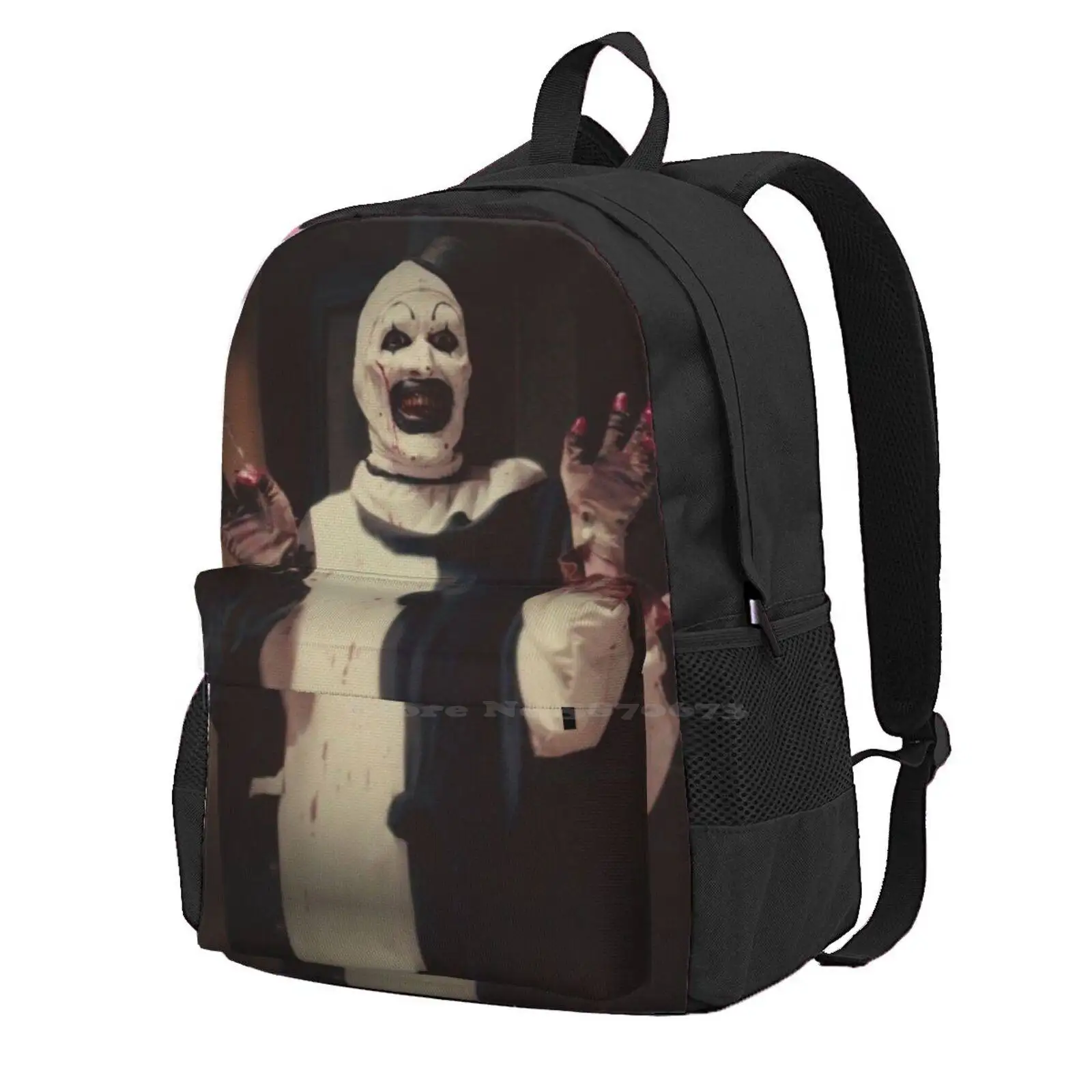 

Terrifier Movie Horror Art The Clown Travel Laptop Bagpack School Bags Terrifier Horror Movie Trending Best Selling Halloween