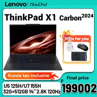 Lenovo ThinkPad X1 Carbon 2024 U5/U7 32GB+512GB/1TB SSD 14inch 2.8K 120Hz 400nit/FHD+IR IR camera/built-in SIM card 1