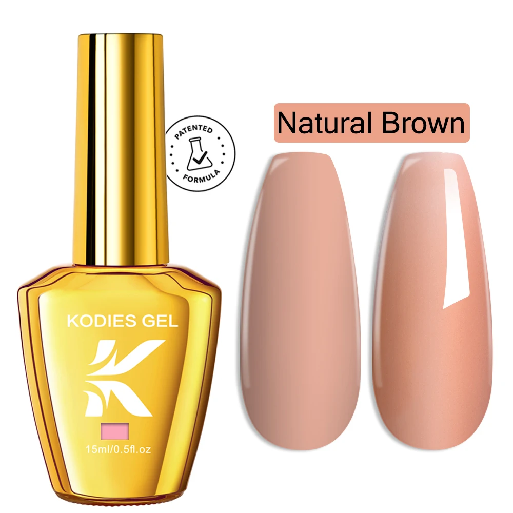 

KODIES GEL Nude Gel Nail Polish 15ML Semi Permanent UV/LED Natural Color Hybrid Gel Varnish Lacquer for Manicure Nail Art Salon