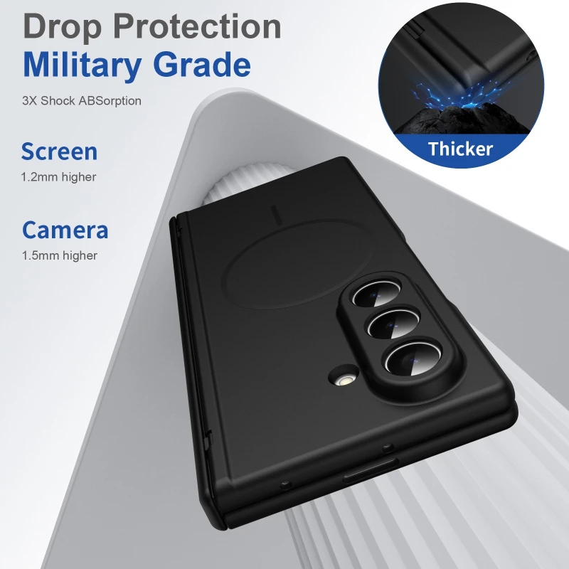 Premium Magnetic Hinge Protective Case with Screen Protector