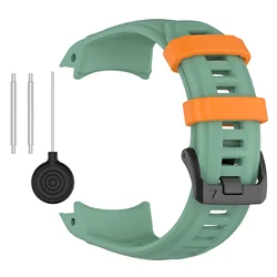 Breathable Sporty Silicone Loop Watch Strap - 45mm (Light Green)