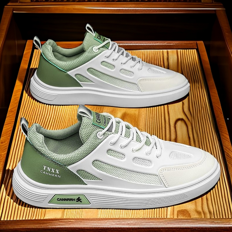 2025 New Spring Breathable Sports and Leisure Shoes, Hong Kong Style Dad Shoes Ins Trendy Thick-soled Mesh Men's Shoes