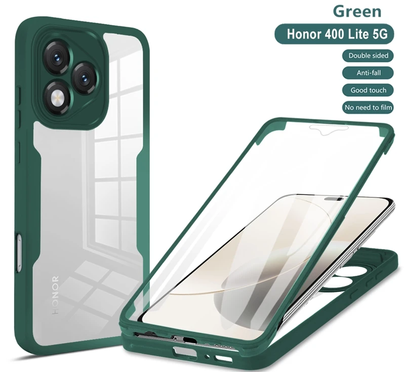360° Full Body Transparent Shockproof Phone Case Cover