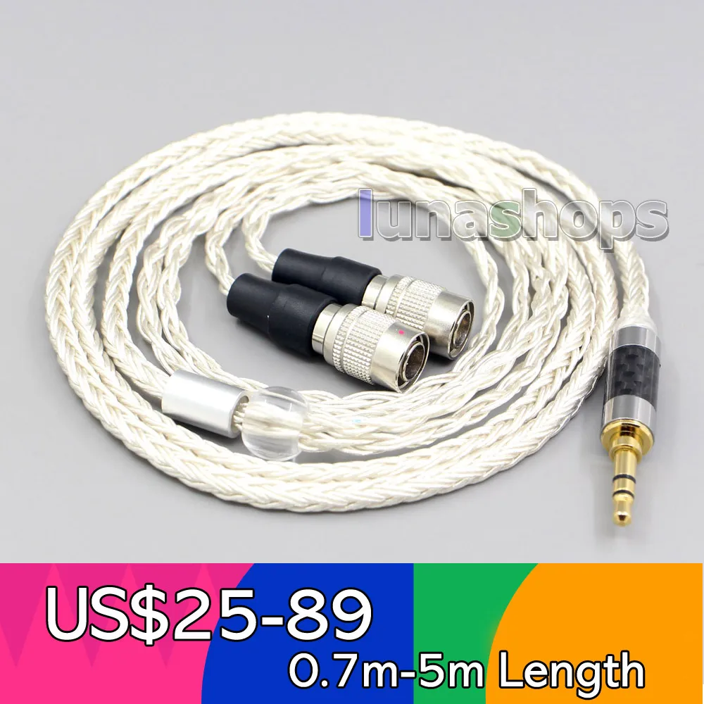 

LN007225 16 Core OCC Silver Plated Earphone Cable For Mr Speakers Alpha Dog Ether C Flow Mad Dog AEON Headphone