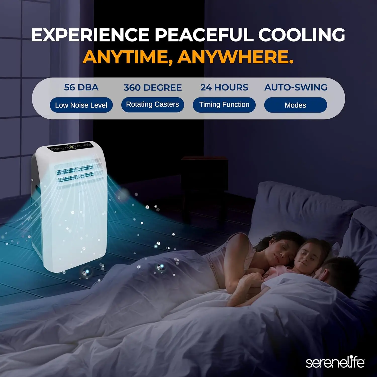 Air Conditioner Portable 10,000BTU with Built-in Dehumidifier+Heat-Portable AC unit for rooms up to 450 sq ft-Remote Control