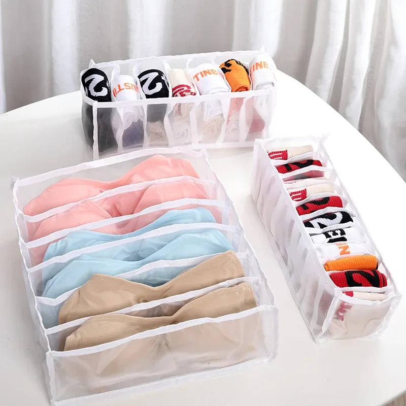 

3Pcs/set Drawer Organizer For Underwear Drawer Divider Storage Boxes 6/7/11 Grids Foldable Storage Box organiseurs de rangement