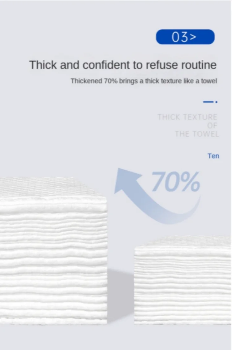 Description Picture 6 of itemExtra thick disposable cleansing wipes - gentle absorbent cotton makeup remover wipes Mini Cotton Convenient Face Towel