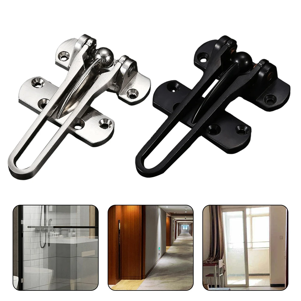 Door Lock Insurance Door Bolt Anti-Theft Room Bar Door Buckle Lock Stainless Steel Safety Chain Bedroom Kids Room Bar Lock