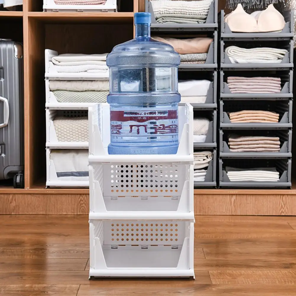 Multipurpose Portable Rounded Edge Clothes Socks Underwear Closet Organizer Shelf Storage Basket for Living Room 5