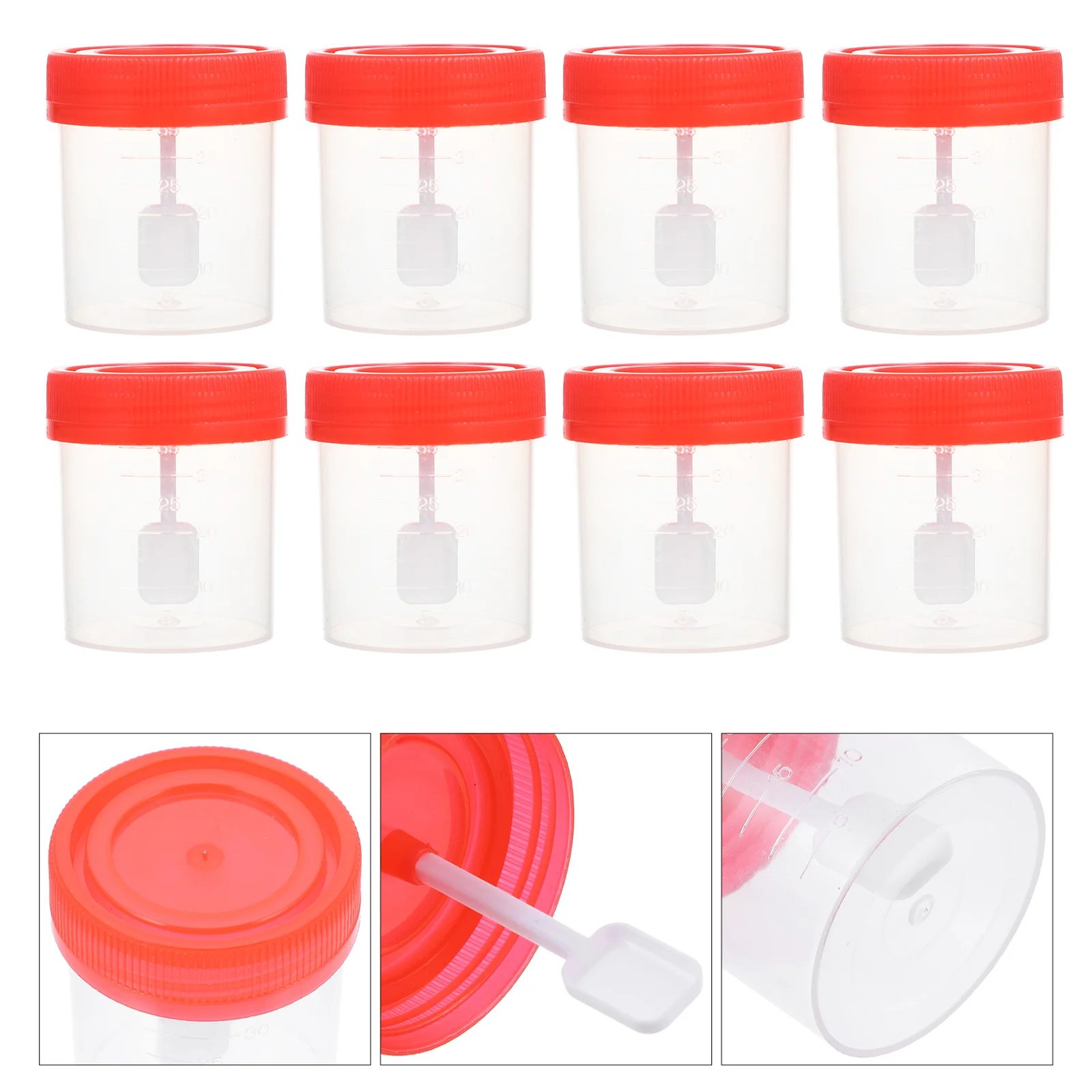 

50pcs Graduated Vial Tube with Screw Caps Small Test Sample Bottles Tubes Container with Lid Cup Container for