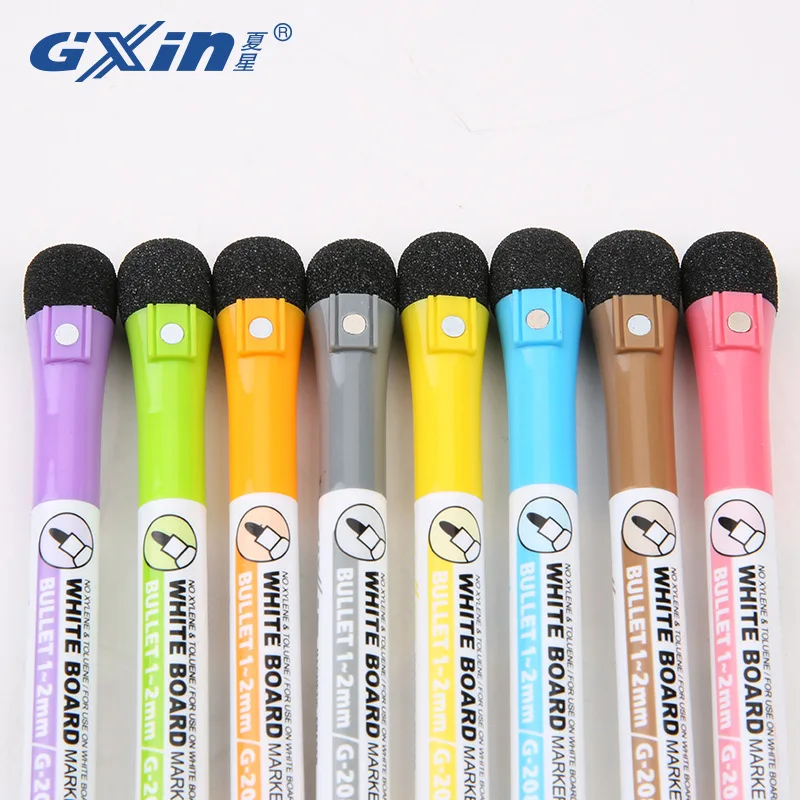 컬러풀 화이트보드 마커 세트(자석 지우개 포함) 8/12개입, 쉽게 지워지는 드라이 와이프, 1-2mm 팁, 블렛 포인트, 세척 가능한 잉크 A3372