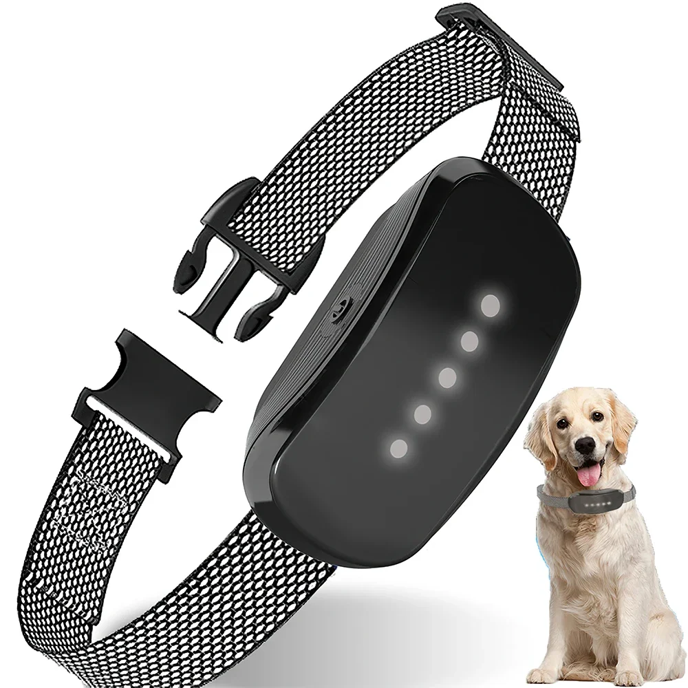 

Anti Bark Dog Collar IP67 Waterproof Pet Dog Barking Control Device Rechargeable Auto Bark-Stop No Shock Bark Collar