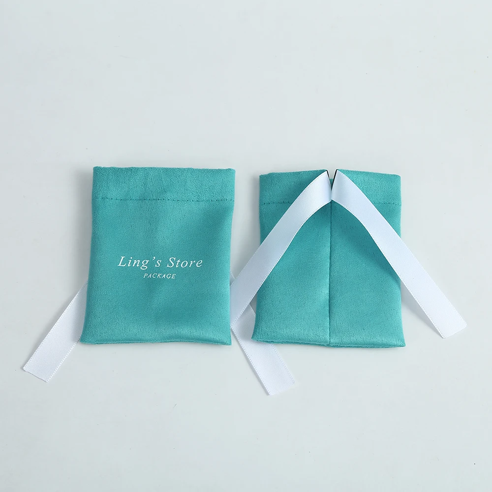 100 Stück Personalisierte Weiße Samt-Geschenktüten mit Schleife und Logo für Babyparty, Klassenzimmer, Geschenke, Aufbewahrung und Süßigkeiten – Detail 2