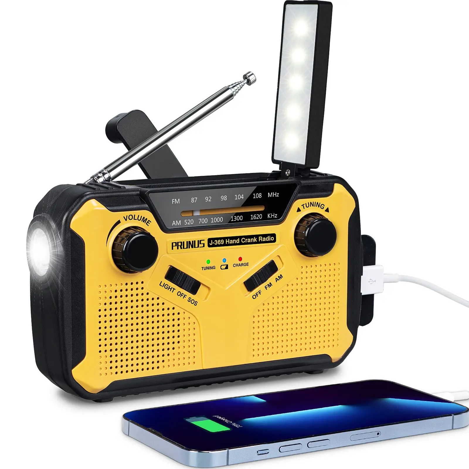 Notfall-Radio Mit Solar & Handkurbel – Digitales AM/FM/WB Radio, Powerbank, Taschenlampe