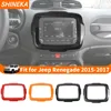 SHINEKA Carbon Fiber Grain GPS Navigation Decoration Cover Frame Stickers for Jeep Renegade 2015 2016 2017 Interior Accessories
