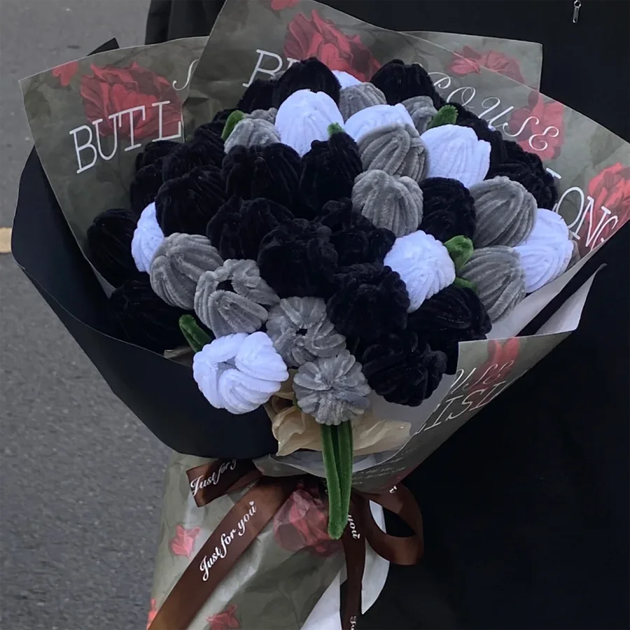 Chenille Stem Grey Pipe Cleaners Craft Sticks Craft Supplies Colored Pipe Cleaner Creative Handmade DIY Flowers