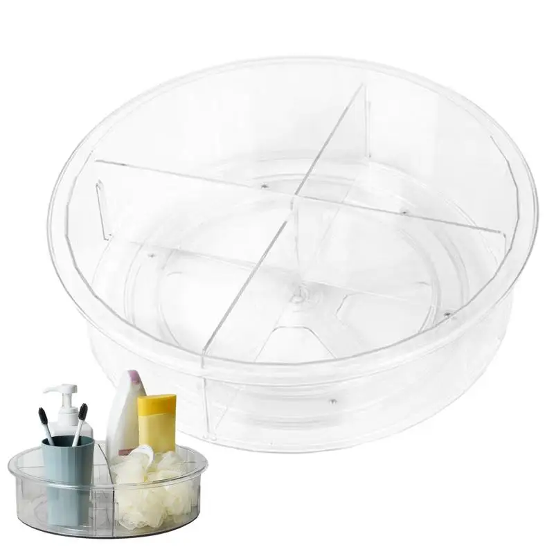 

Turntable Spice Rack Clear Cylindrical Spice Racks Rotatable Turntables Tabletop Organizers For Spices Cosmetics Beverages