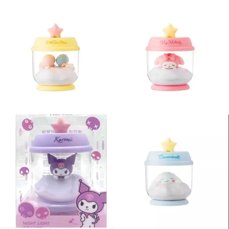 

Kawaii Cinnamoroll Kuromi, моя мелодия, Ночь сна, Фотофон, аниме Sanrio, милая девушка, сердце, настольное светящееся украшение, ночник