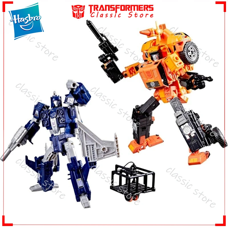 재고 있음 클래식 Hasbro Transformers Toys Age Of The Primes Sandstorm&Slugslinger Cybertron Autobots 액션 피규어 Collectible