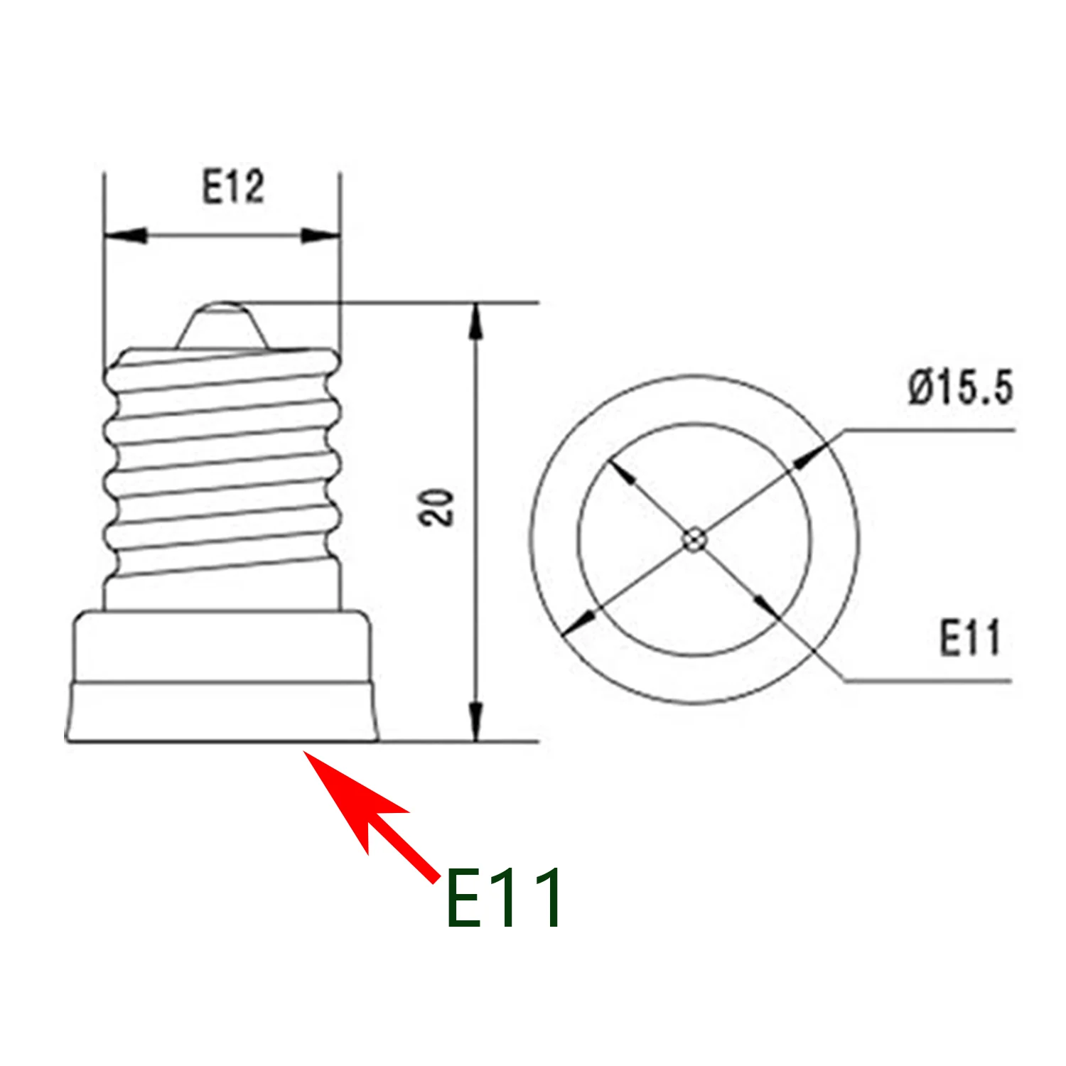 Candelabra E12 -̴ Candelabra E11 ̽  ,  LED  ġ, 10 