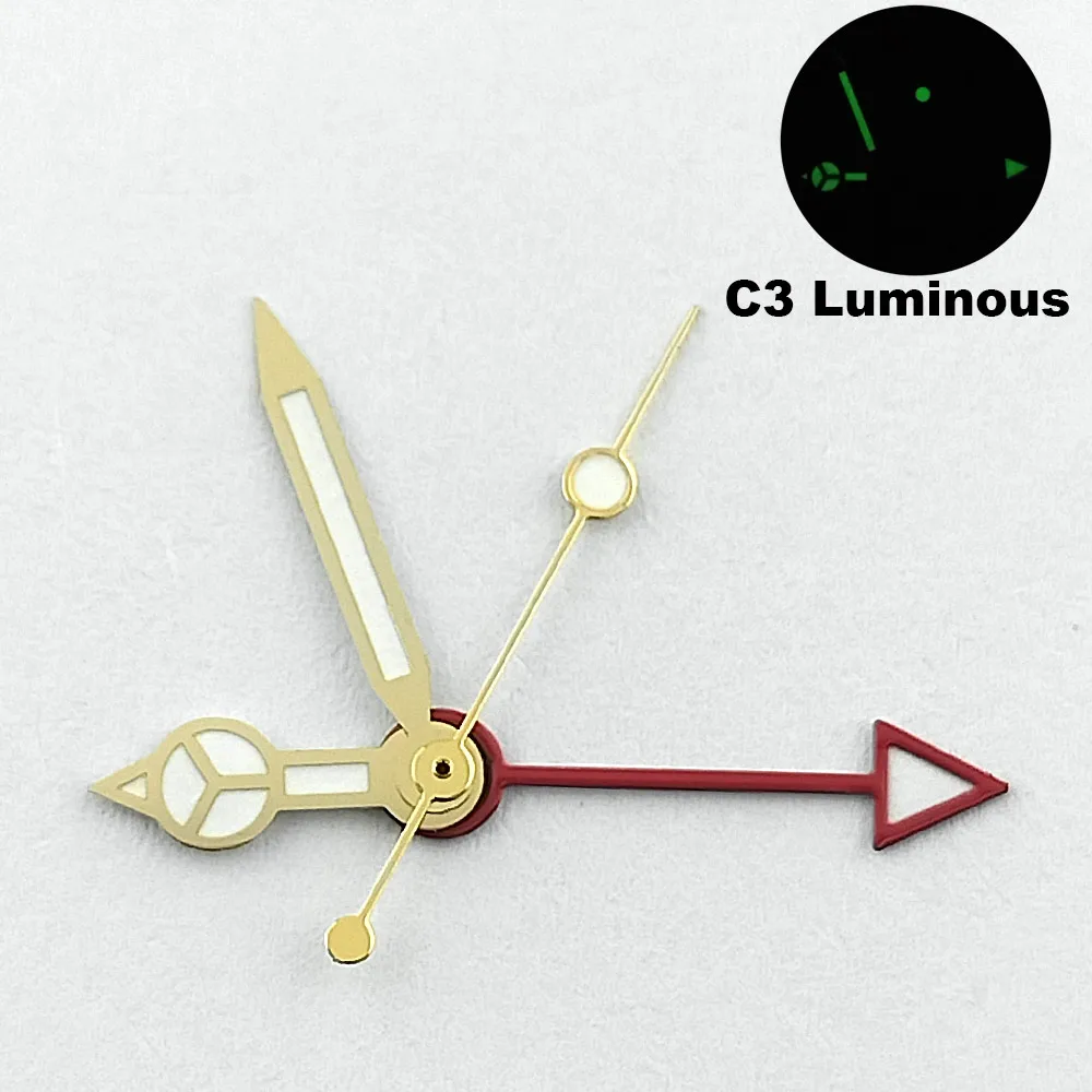 Elegant Multi-Color Luminous Watch Hands - Silver, Black & Rose Gold Accents