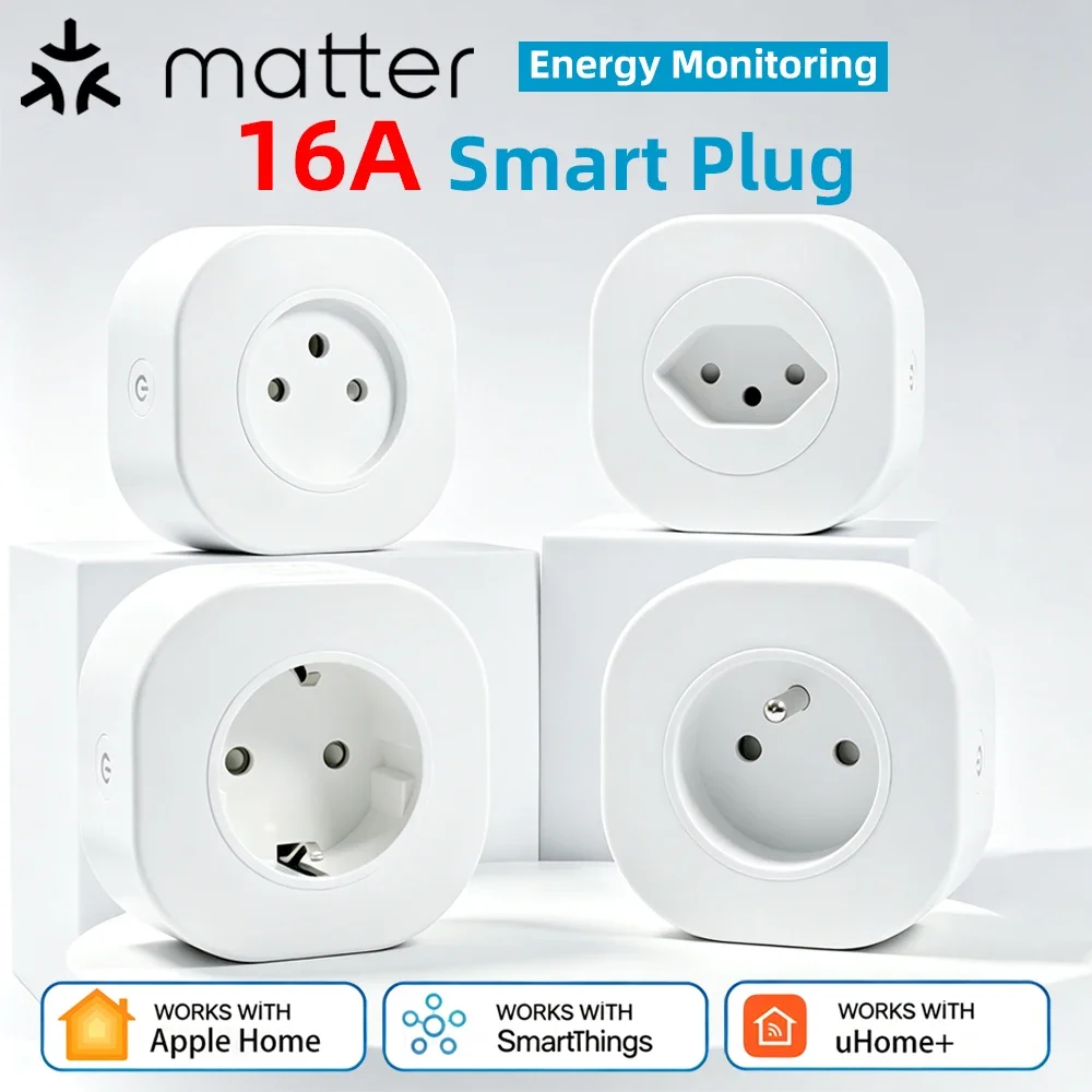 Smart WiFi Plug with Remote Voice Control and Energy Saving Timer for Alexa, Apple Home, and SmartThings