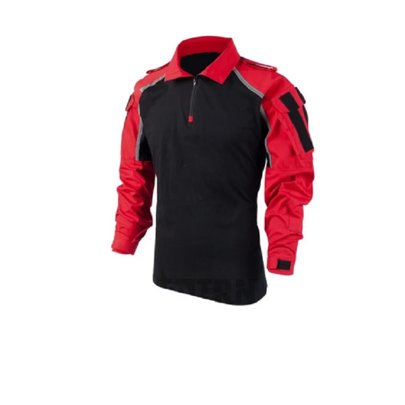 

New Outdoor Sports Red Reflective Stripe Tactical Shirt Combat Suit