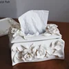 Hand Pinch Roses Ceramic Tissue Box Handmade Flower Paper Box Napkin Boxes Decoration Craft Paper Storage Boxes Tissue Organizer 1