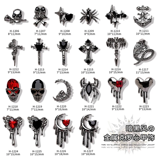 100+Different Crosses Chrome Hearts Nail Art for you to Choose